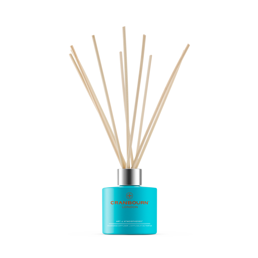 Soirée à Marrakech™ Luxury Fragrance Diffuser/ Natural Reeds/ CRANBOURN® Blue Glass/ Handmade in the UK