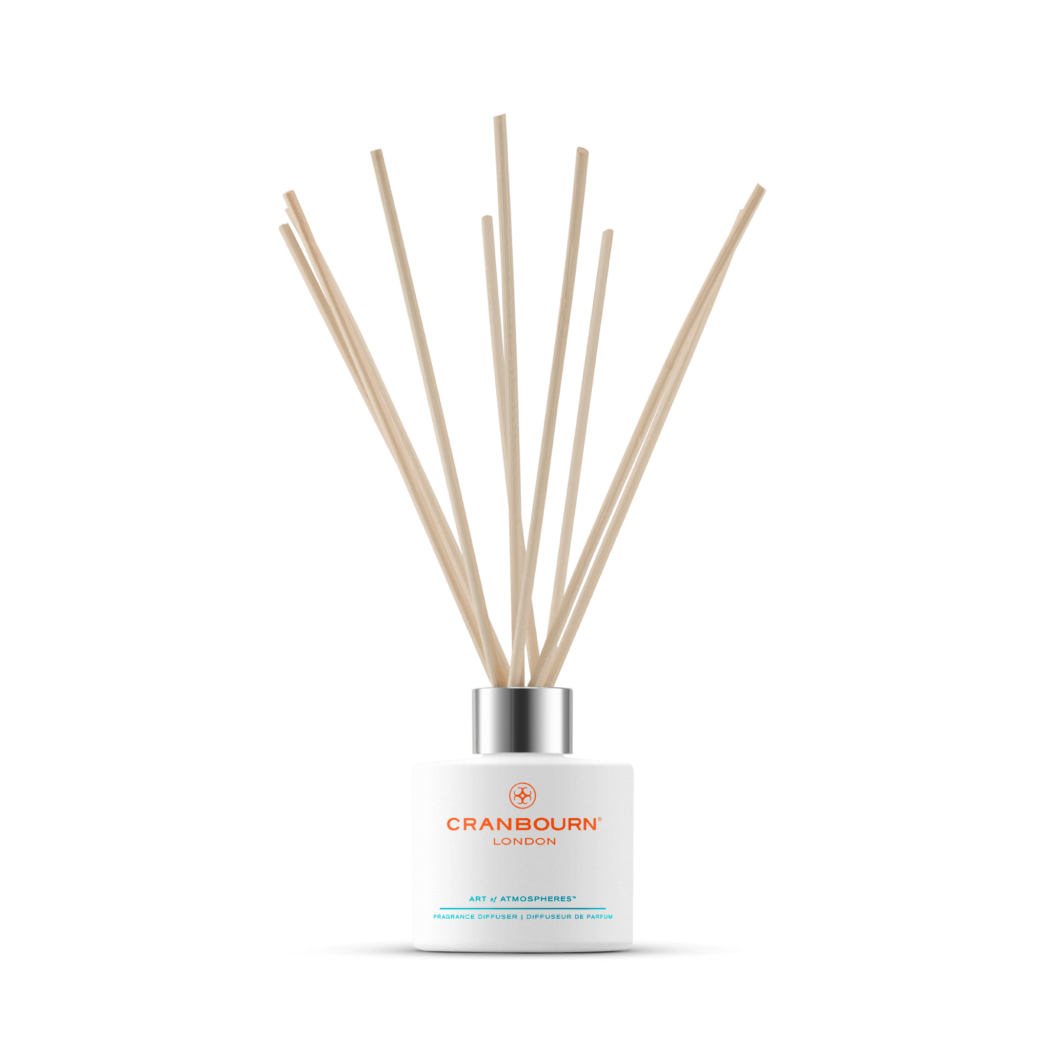 Nordic Serenity™ Fragrance Diffuser/ Natural Reeds/ CRANBOURN® White Glass/ Handmade in the UK